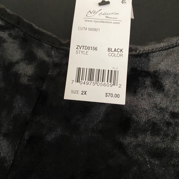 NY Collection 2X Plus Size Black Maxi Dress - Picture 10 of 12